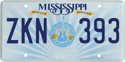 MS license plate ZKN393