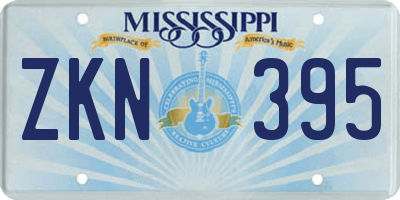 MS license plate ZKN395