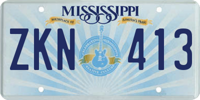MS license plate ZKN413