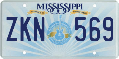 MS license plate ZKN569