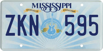 MS license plate ZKN595