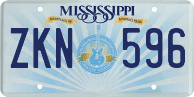 MS license plate ZKN596