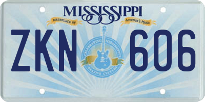MS license plate ZKN606
