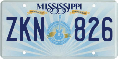 MS license plate ZKN826