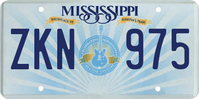 MS license plate ZKN975