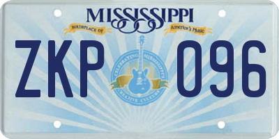 MS license plate ZKP096