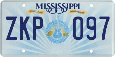 MS license plate ZKP097