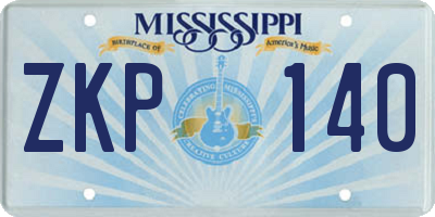 MS license plate ZKP140