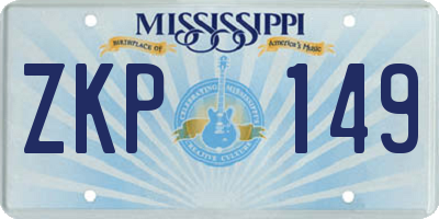 MS license plate ZKP149
