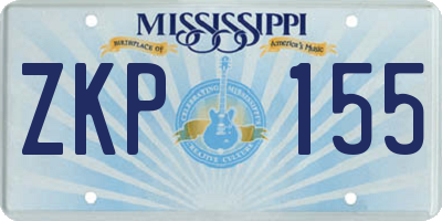 MS license plate ZKP155