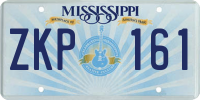 MS license plate ZKP161