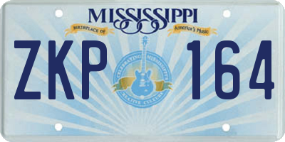 MS license plate ZKP164