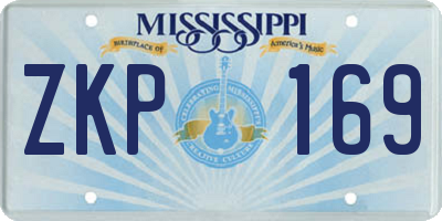 MS license plate ZKP169