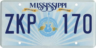 MS license plate ZKP170