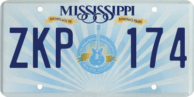 MS license plate ZKP174