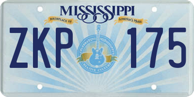 MS license plate ZKP175