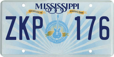 MS license plate ZKP176