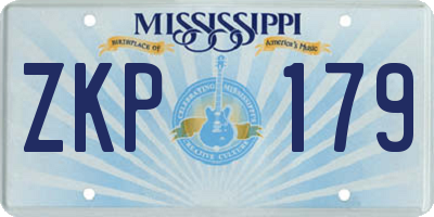 MS license plate ZKP179