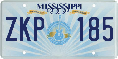 MS license plate ZKP185