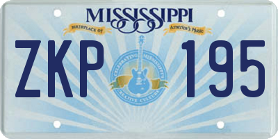 MS license plate ZKP195