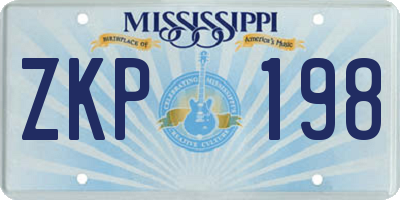 MS license plate ZKP198