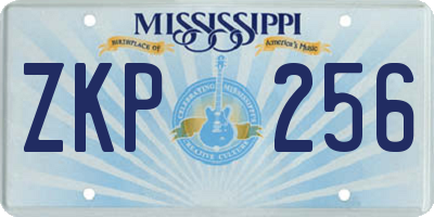 MS license plate ZKP256