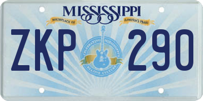MS license plate ZKP290
