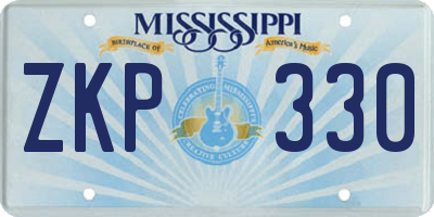 MS license plate ZKP330