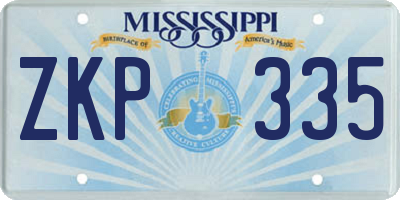 MS license plate ZKP335