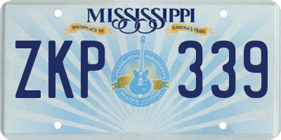 MS license plate ZKP339