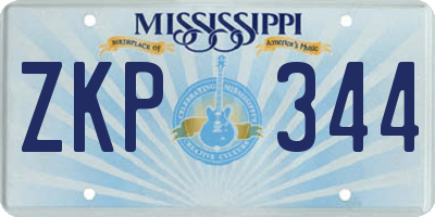 MS license plate ZKP344