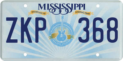 MS license plate ZKP368