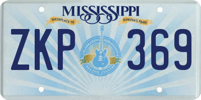 MS license plate ZKP369