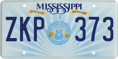 MS license plate ZKP373