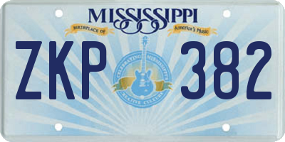 MS license plate ZKP382