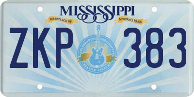 MS license plate ZKP383