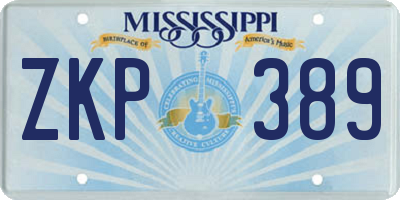 MS license plate ZKP389