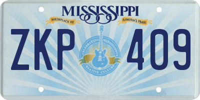 MS license plate ZKP409