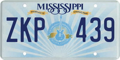 MS license plate ZKP439