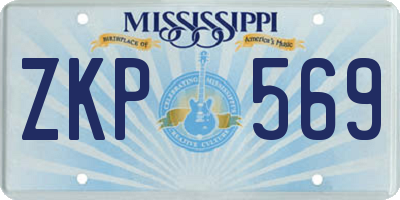 MS license plate ZKP569
