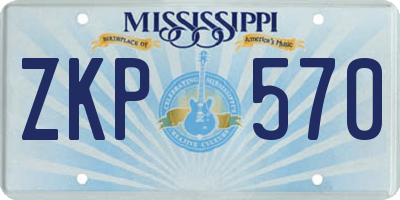 MS license plate ZKP570