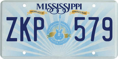 MS license plate ZKP579