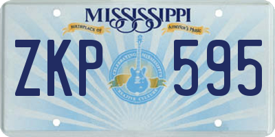 MS license plate ZKP595