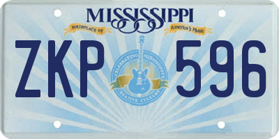 MS license plate ZKP596