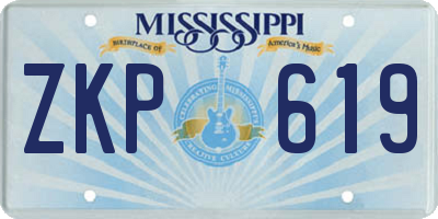 MS license plate ZKP619