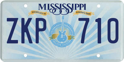 MS license plate ZKP710