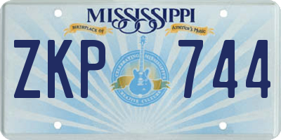 MS license plate ZKP744