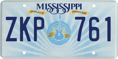 MS license plate ZKP761