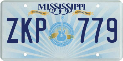 MS license plate ZKP779