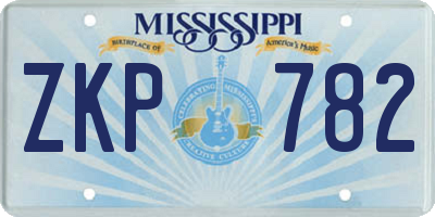 MS license plate ZKP782